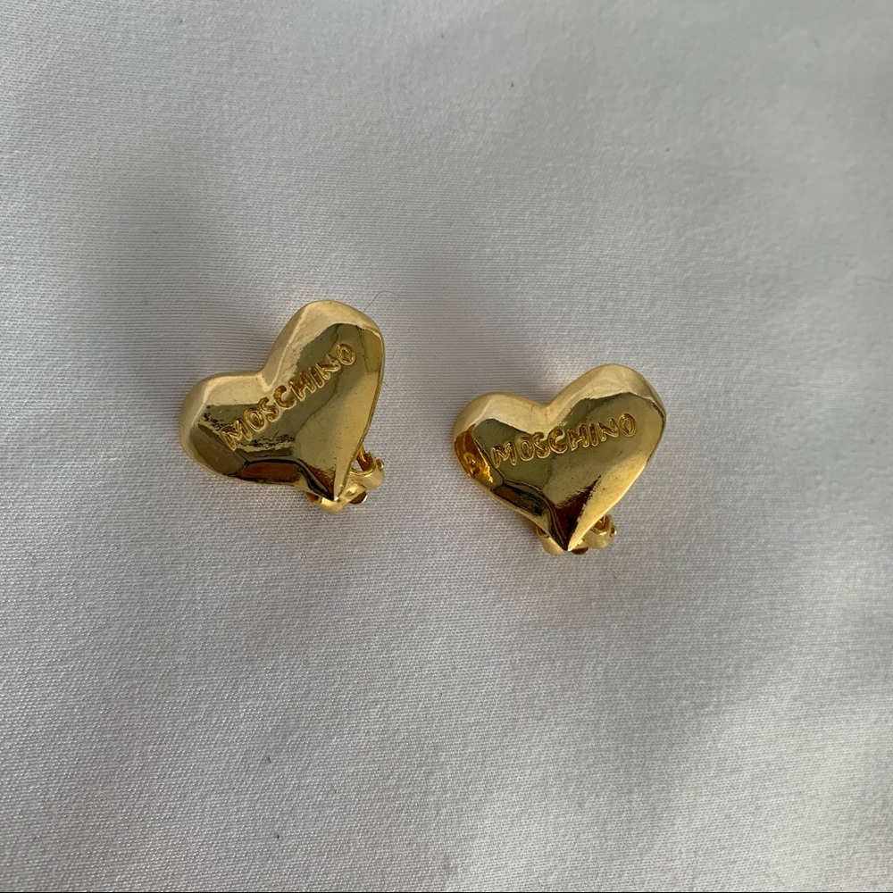 MOSCHINO Gold Heart Earrings